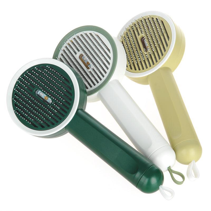 Three handheld cleaning brushes with different bristle patterns on a white background
