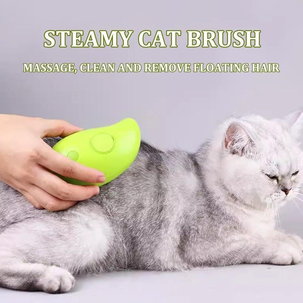 3-in-1 Electric Steam Brush for Cats & Dogs