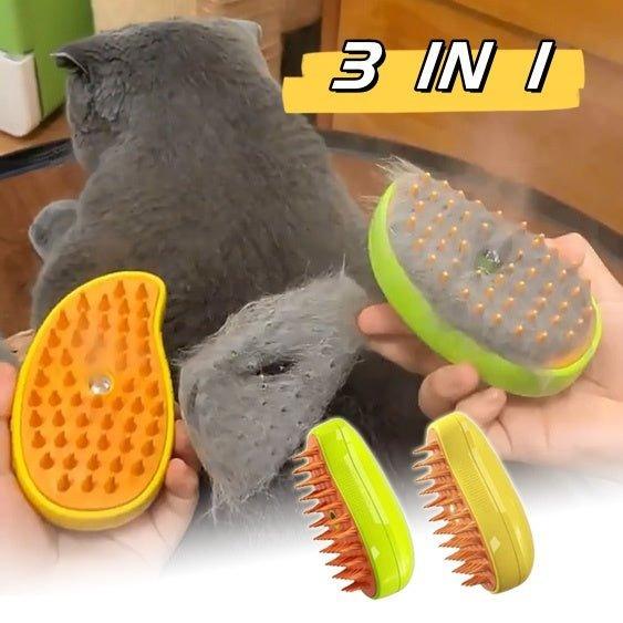 3-in-1 Electric Steam Brush for Cats & Dogs