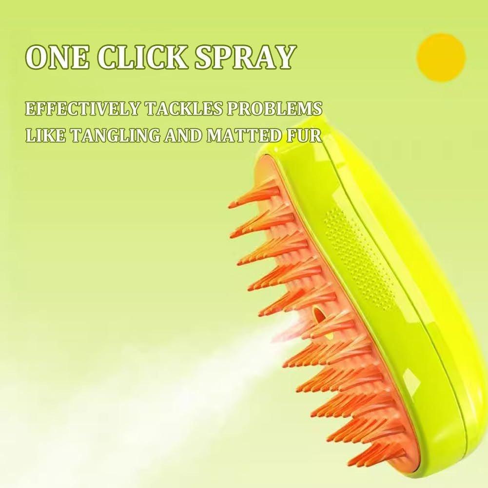 3-in-1 Electric Steam Brush for Cats & Dogs