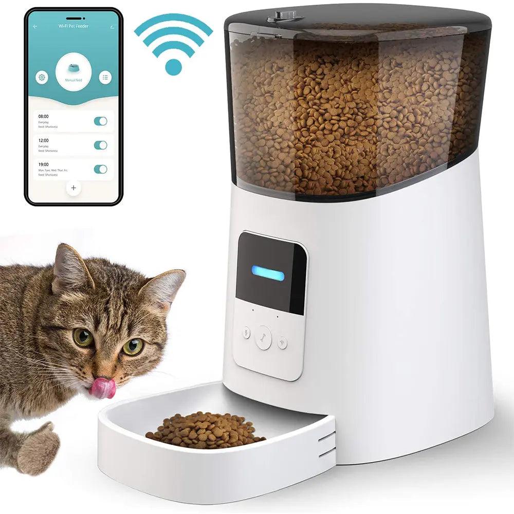WiFi Enabled Automatic Cat Feeder - Smart Pet Food Dispenser