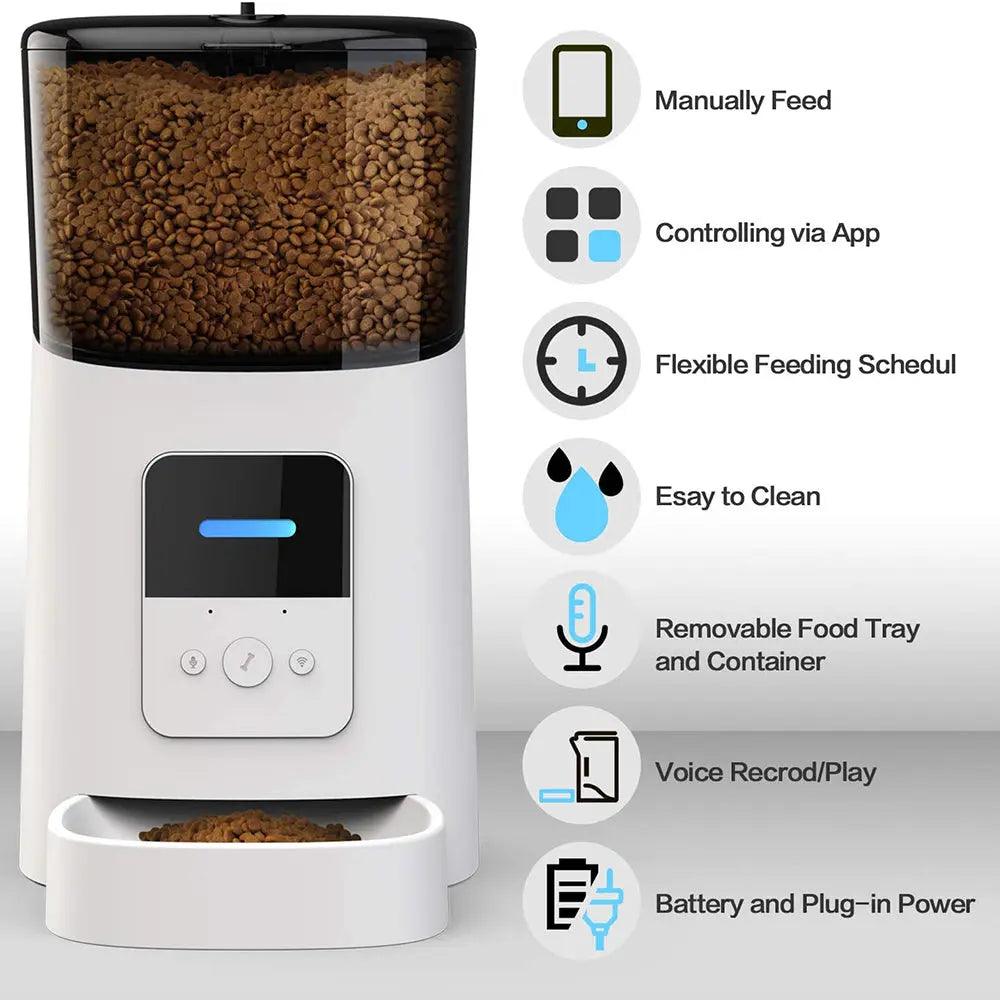 WiFi Enabled Automatic Cat Feeder - Smart Pet Food Dispenser