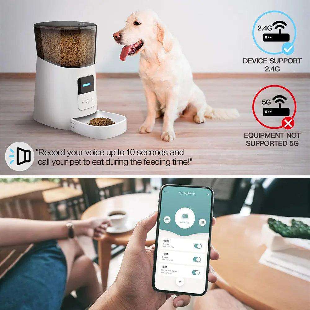 WiFi Enabled Automatic Cat Feeder - Smart Pet Food Dispenser