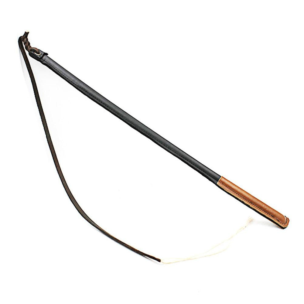 Black bow with a wooden handle on a white background