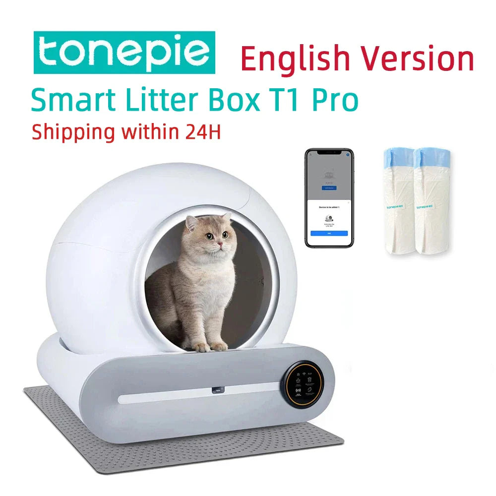 Smart Self-Cleaning Litter Box for Cats - App Controlled Automatic Cat Litter Box