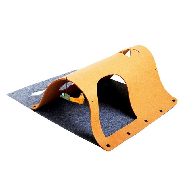 Yellow playground slide on a white background